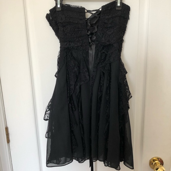 Strapless lace black dress - Picture 3 of 3